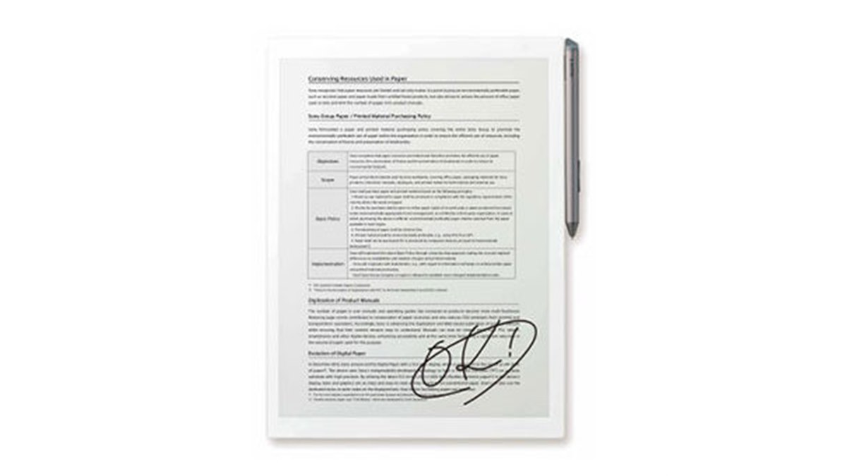 ソニー、1650×2200表示でA4サイズ相当のデジタルペーパー - 価格.com