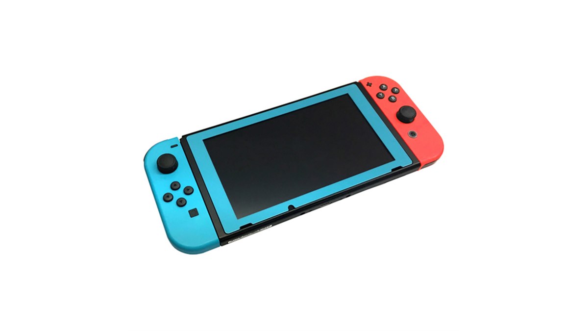 Nintendo switch本体のみ＋あつ森 Joy-Con＋ガラスパネル サイバーガジェット、Joy-ConカラーとあわせたNintendo Switch用ガラス