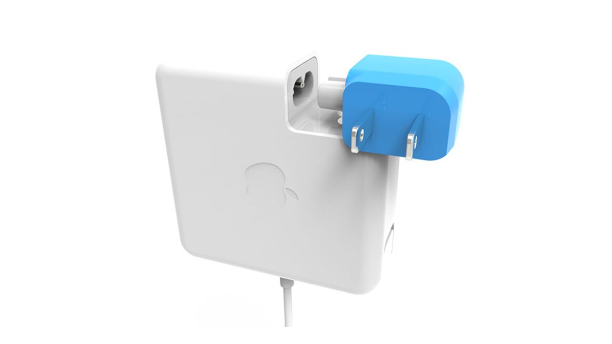 電源プラグを横向きで使用できるMacBookやiPad用変換プラグ