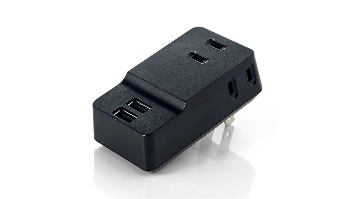 サンワ、コンセントタップ付きUSB充電器「700-AC016BK」 - 価格.com