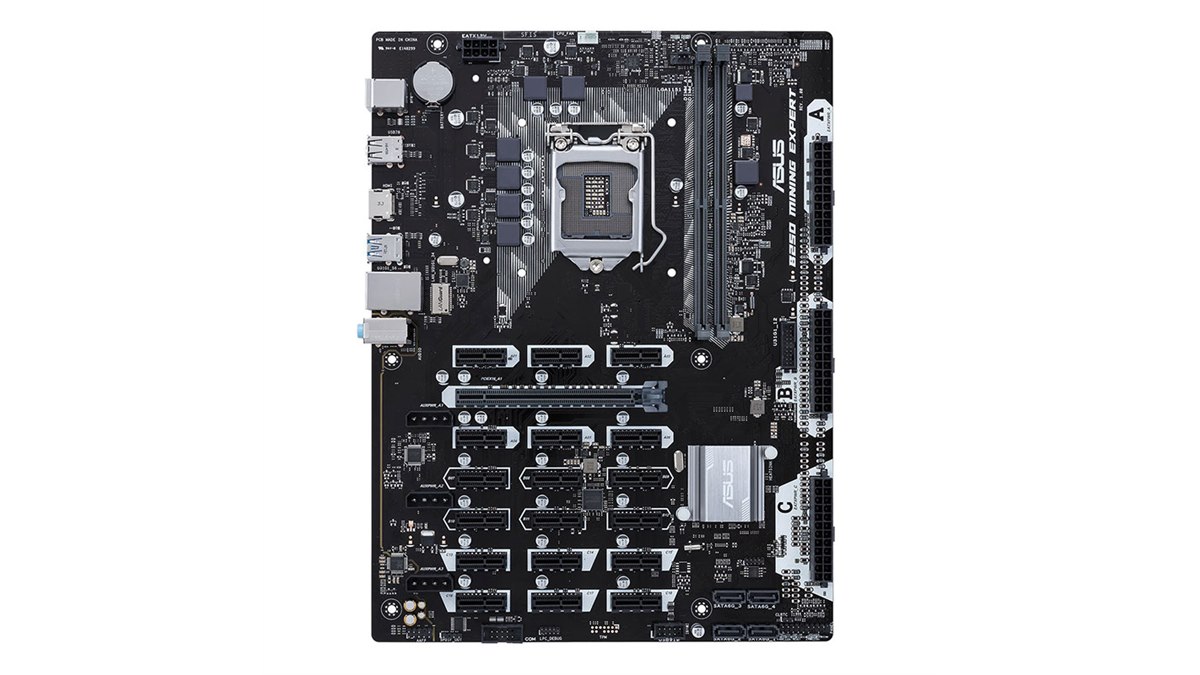 ASUS、19基のPCIeスロットを搭載したマイニング向けマザーボード