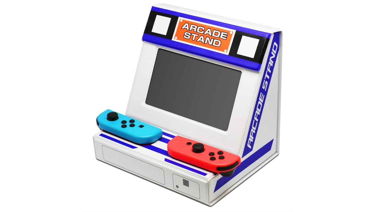 (送料無料鹿児島発)ジャンク品 スタンド破損 switch ゲーム機 ゲーセン気分”を味わえる、Nintendo Switch用折りたたみアーケード
