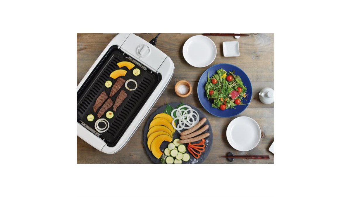 室内で焼肉ができる、煙を吸い込むホットプレート「吸煙グリル