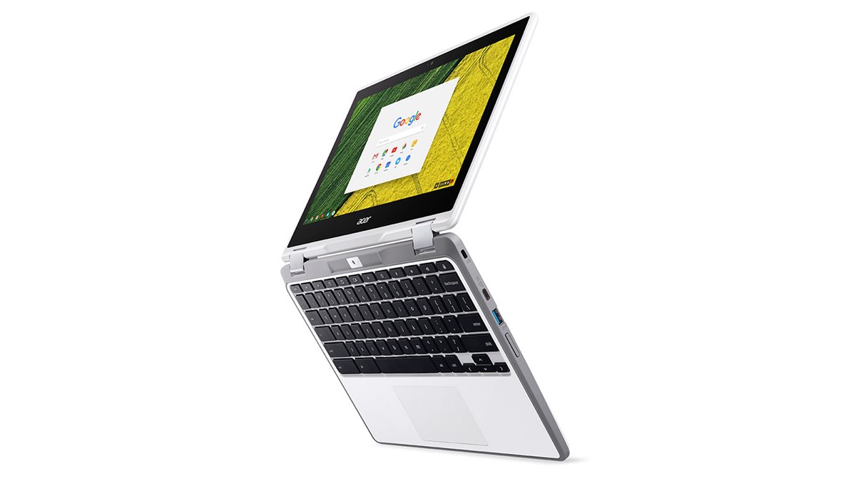エイサー、液晶が360度回転する「Chromebook Spin 11」のホワイト