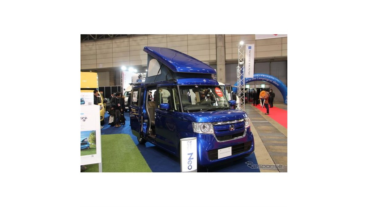 180度回転する運転席のN-BOX軽キャンパー、ホワイトハウスが初展示