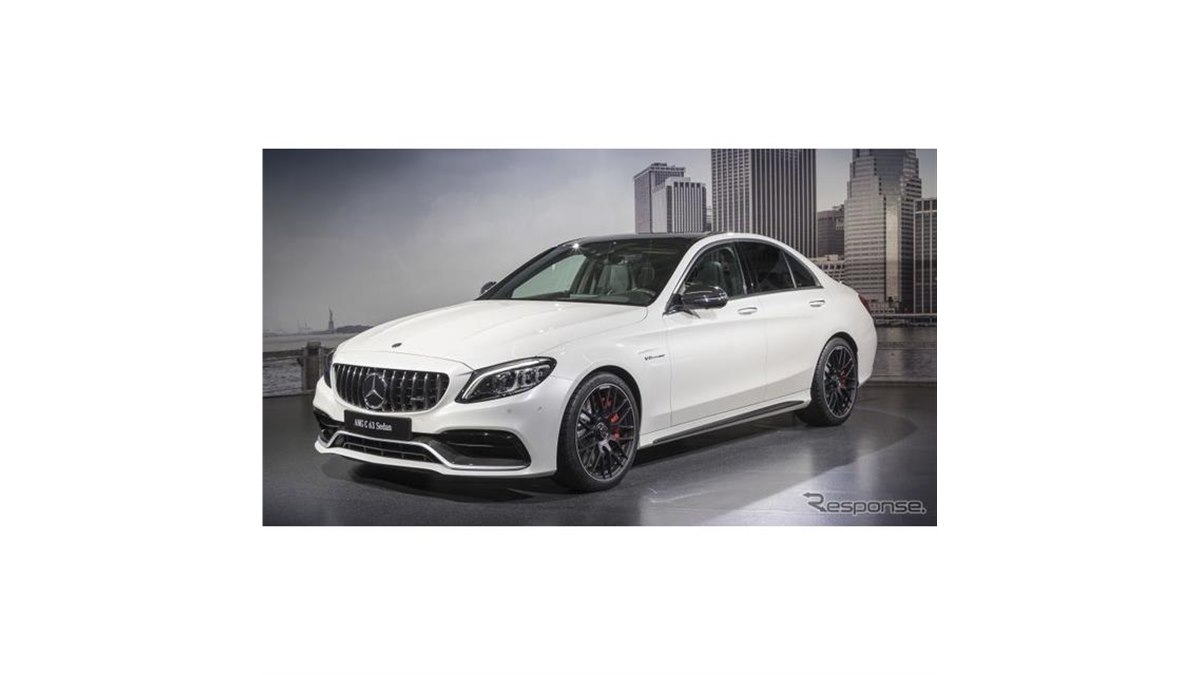 メルセデスAMG C63 全車に改良新型、新グリルが最強の証…ニューヨーク