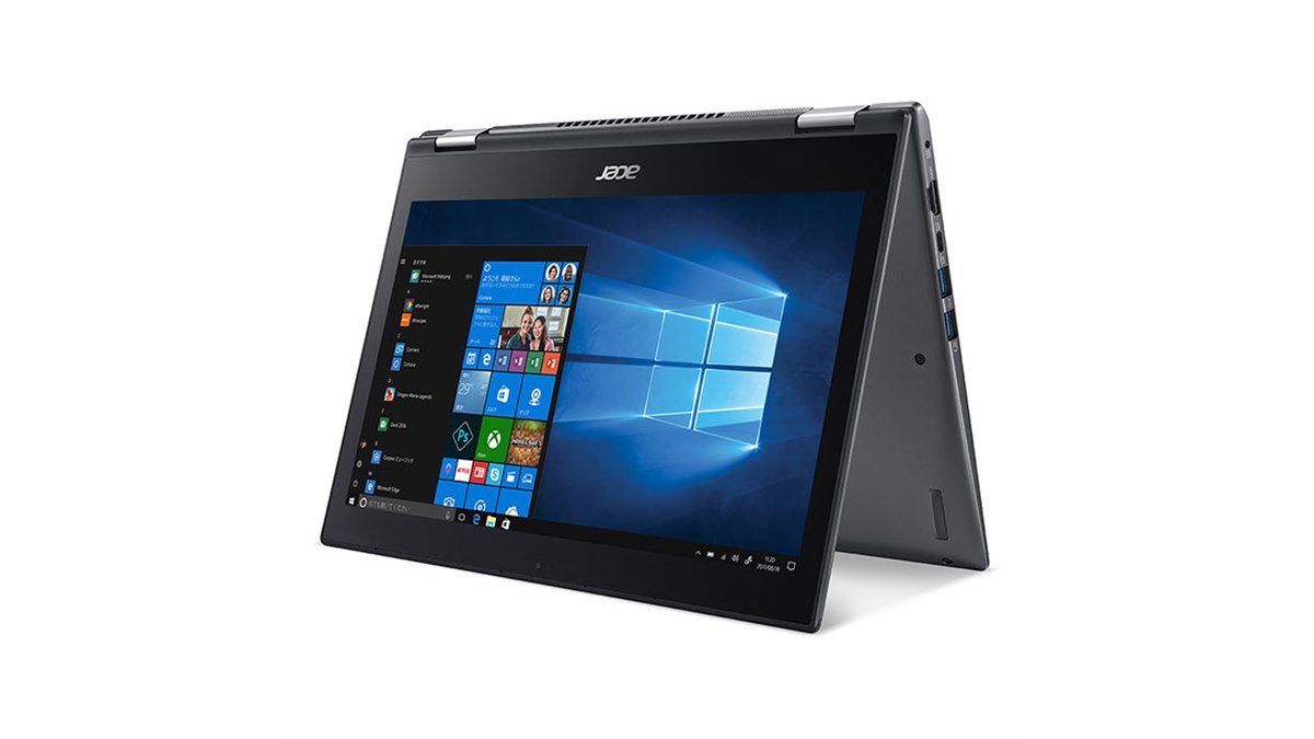 エイサー、Core i7-8550Uを搭載した画面が360度回転する13.3型モバイル