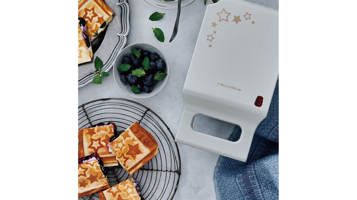 レコルト ホットサンドメーカー　ハート　リミテッドバージョン レコルト、ハート柄の焼き目がつく数量限定プレスサンドメーカー