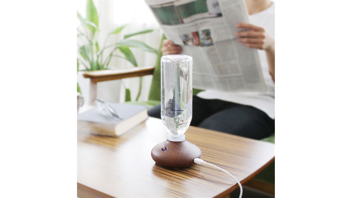 阪和、コンパクトなペットボトル式加湿器「-wood- PR-HF017」 - 価格.com