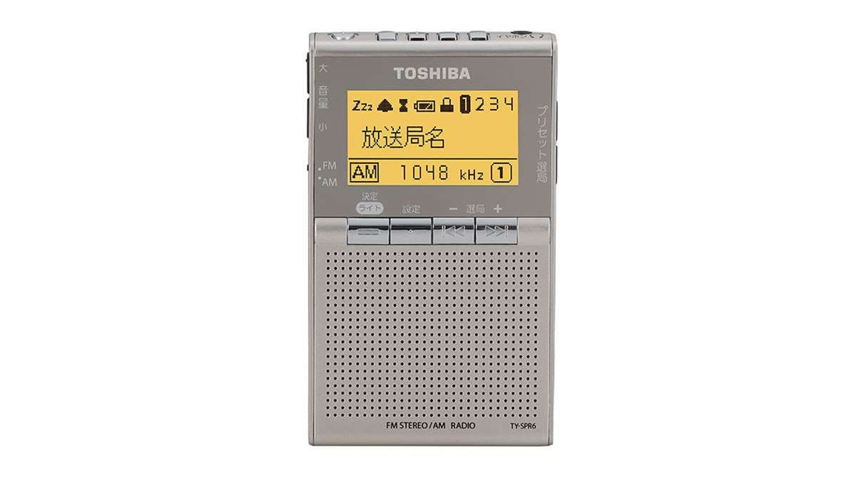 TOSHIBA TY-SPR6 N AM/FMラジオ TOSHIBA 東芝 ポケットラジオ LEDライト付 漢字対応大型液晶画面