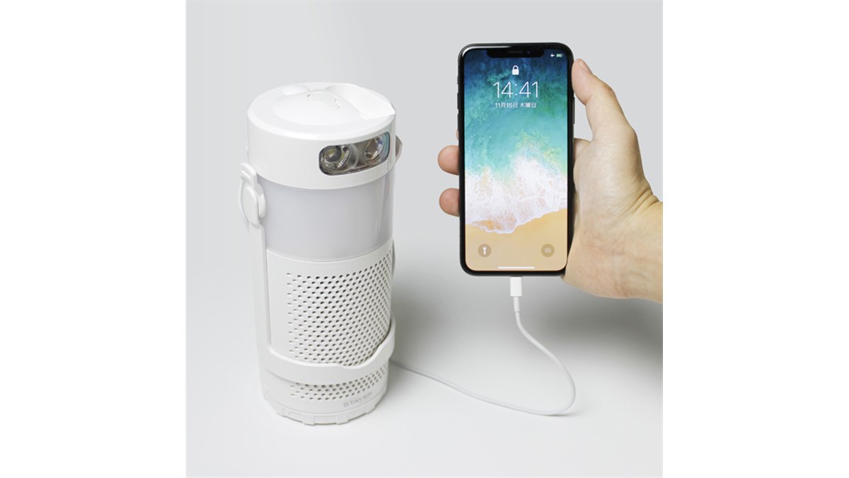 水と塩で発電できるLEDランタン兼充電器「マグネ充電器」が11/27発売