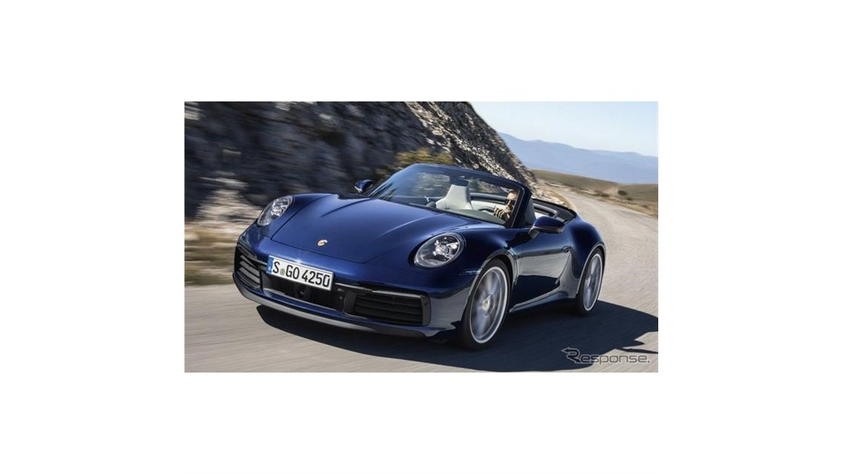 ポルシェ 911 カブリオレ 新型、450馬力ツインターボ搭載…ルーフ開閉は