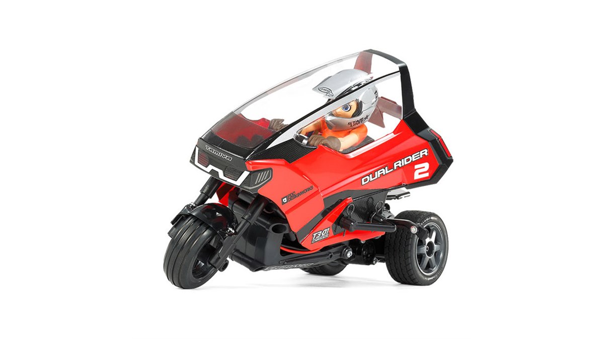 タミヤ デュアルライダー タミヤ、トリプルホイールシリーズ第2弾の電動RC「デュアルライダー