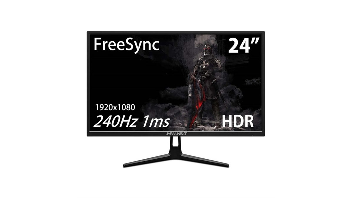 JAPANNEXT、最大応答速度1msの24型ゲーミング液晶「JN-24GT240FHDR