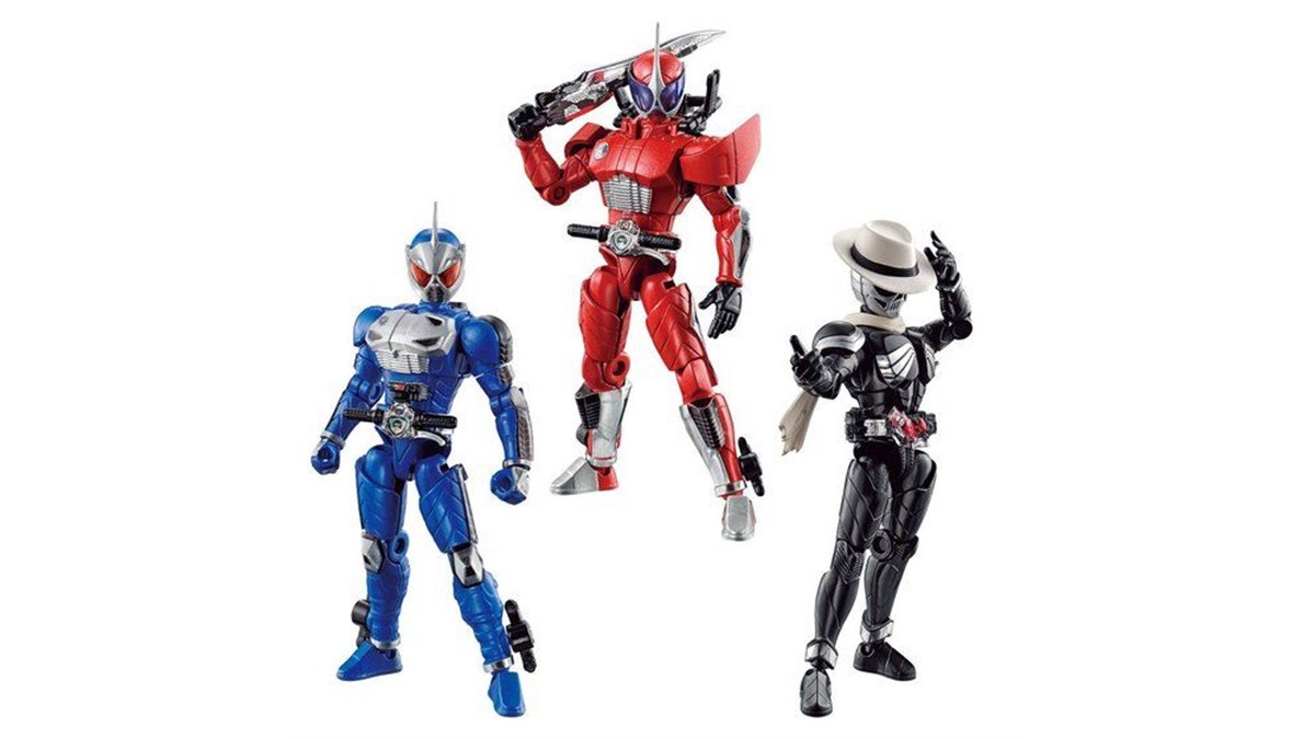 双動 仮面ライダーW」第2弾、仮面ライダーアクセルなど3体セットを限定