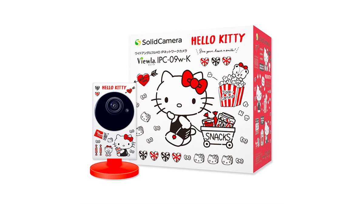 ソリッド、ハローキティデザインのネットワークカメラ「Viewla