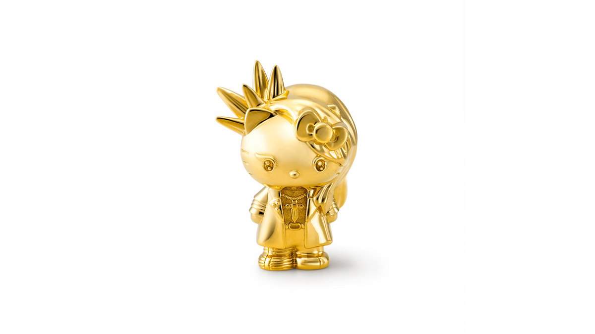 税込110万円、YOSHIKIさんコラボの「yoshikitty」が18金オブジェに