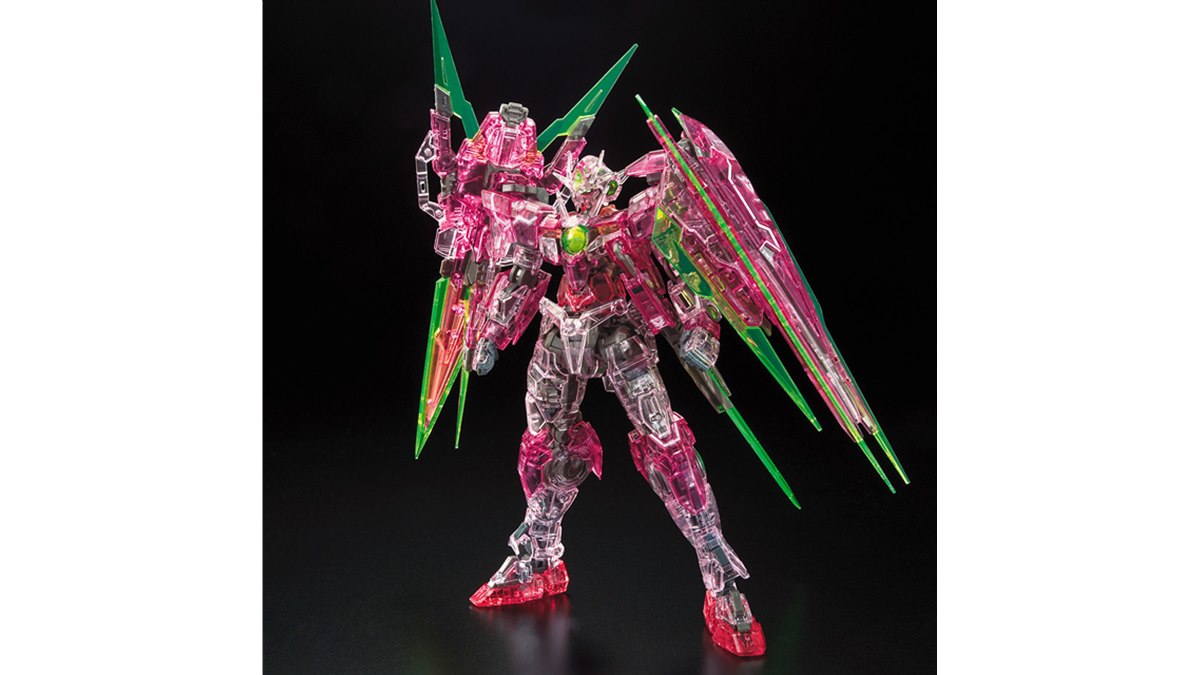 未使用　RG 1/144 ダブルオークアンタフルセイバー トランザムクリア RG ガンダムベース限定 ダブルオークアンタフルセイバー