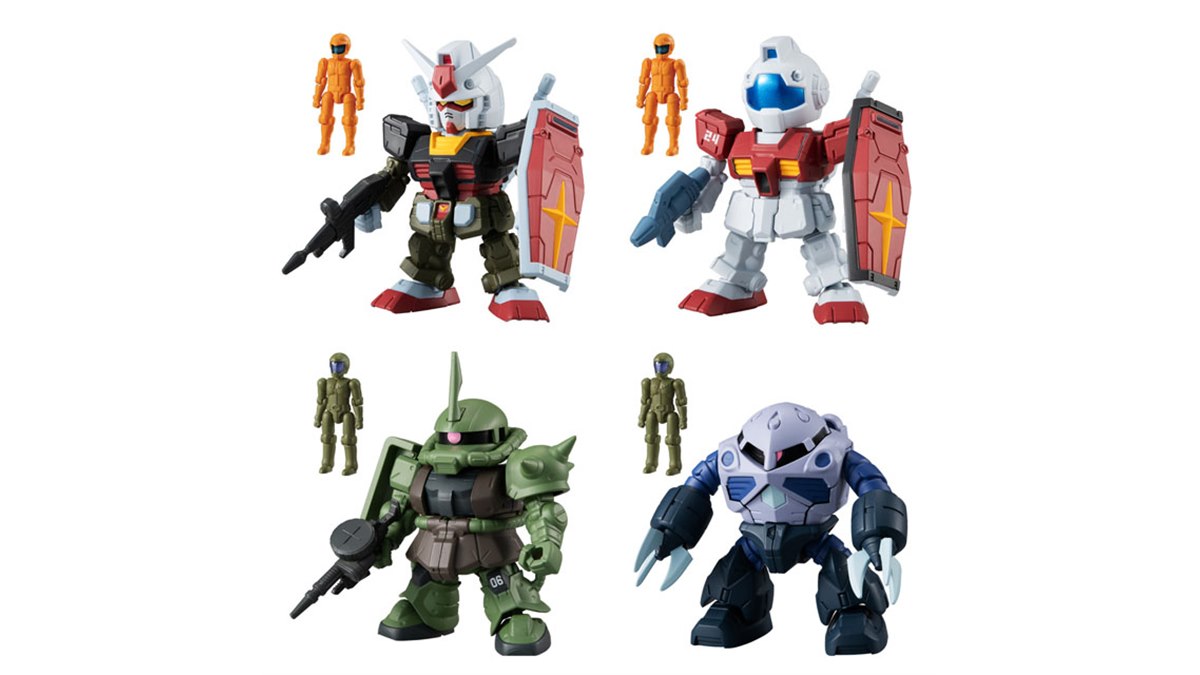 機動戦士ガンダム」一年戦争・MSVより、リアルタイプカラーの食玩が