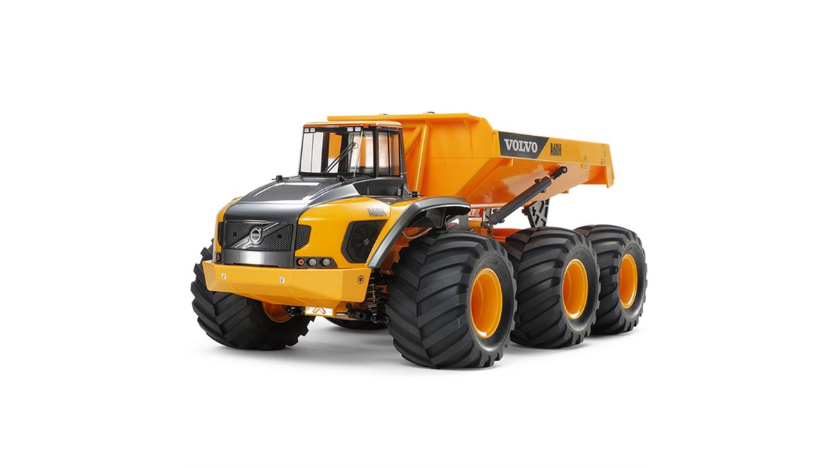 タミヤ、キャビン塗装済みの「ボルボ A60H ダンプトラック」1/24電動RC