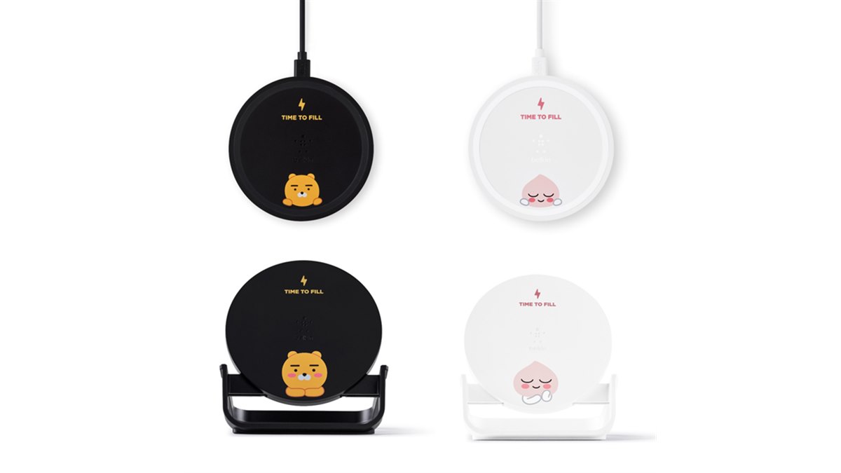 カカオフレンズ　高速ワイヤレスデスクマット充電器 カカオフレンズ」とベルキンがコラボ、ライアン＆アピーチのワイヤレス