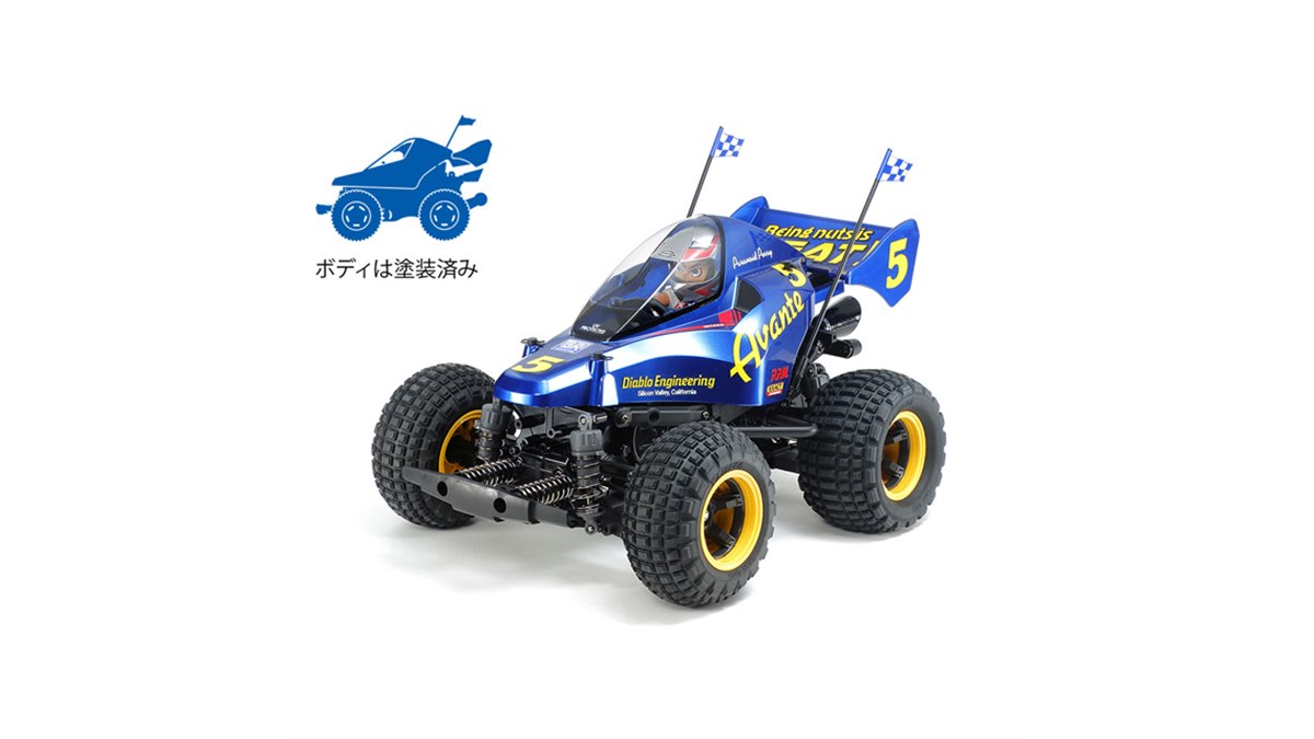 タミヤ、メタリックブルーで塗装済みの「1/10RC コミカル アバンテ」 - 価格.com