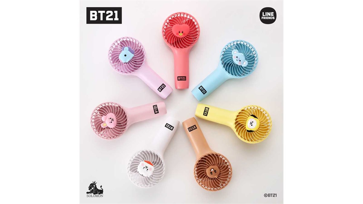 BTS COOKY bt21 HANDY FAN JUNG KOOK LINE FRIENDS from Japan USED Rare F/S