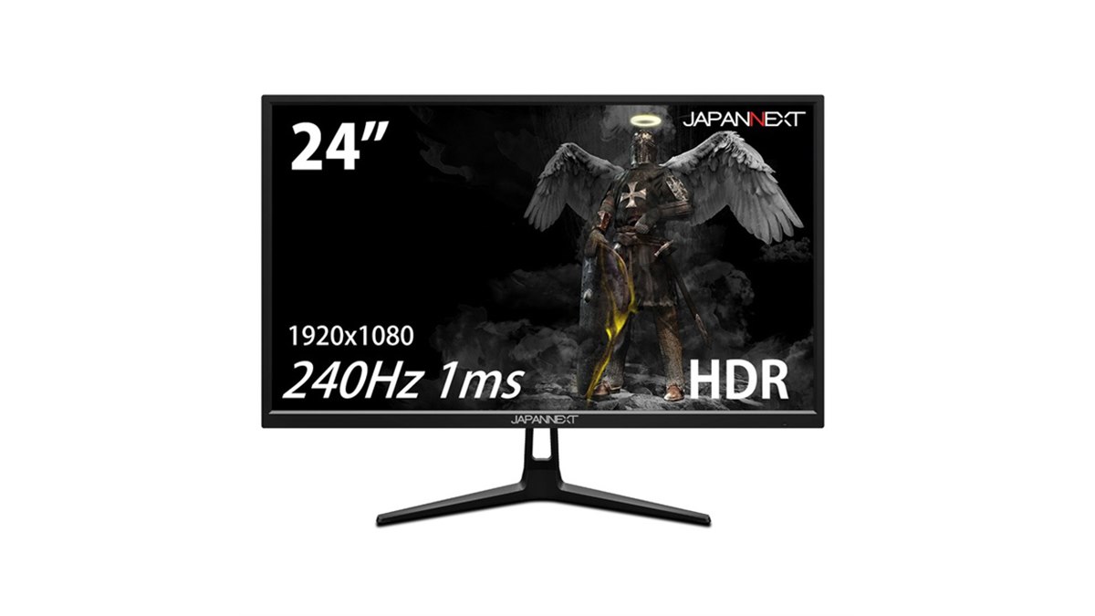 JAPANNEXT、最高240Hz駆動の24型ゲーミング液晶「JN