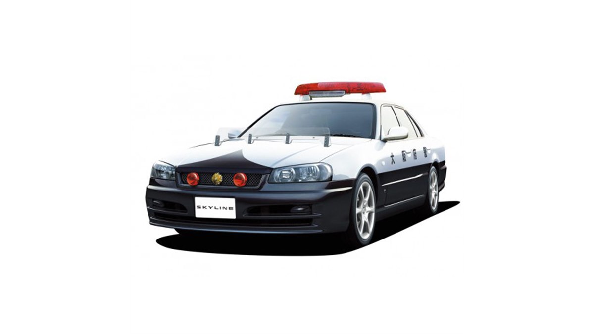 ニッサン ER34 スカイライン」パトカー、散光式警光灯を新規再現