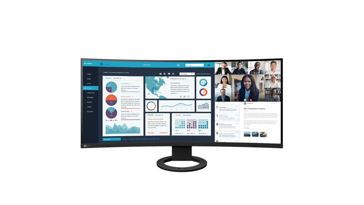 EIZO、37.5型で3840×1600表示の曲面ウルトラワイドディスプレイ