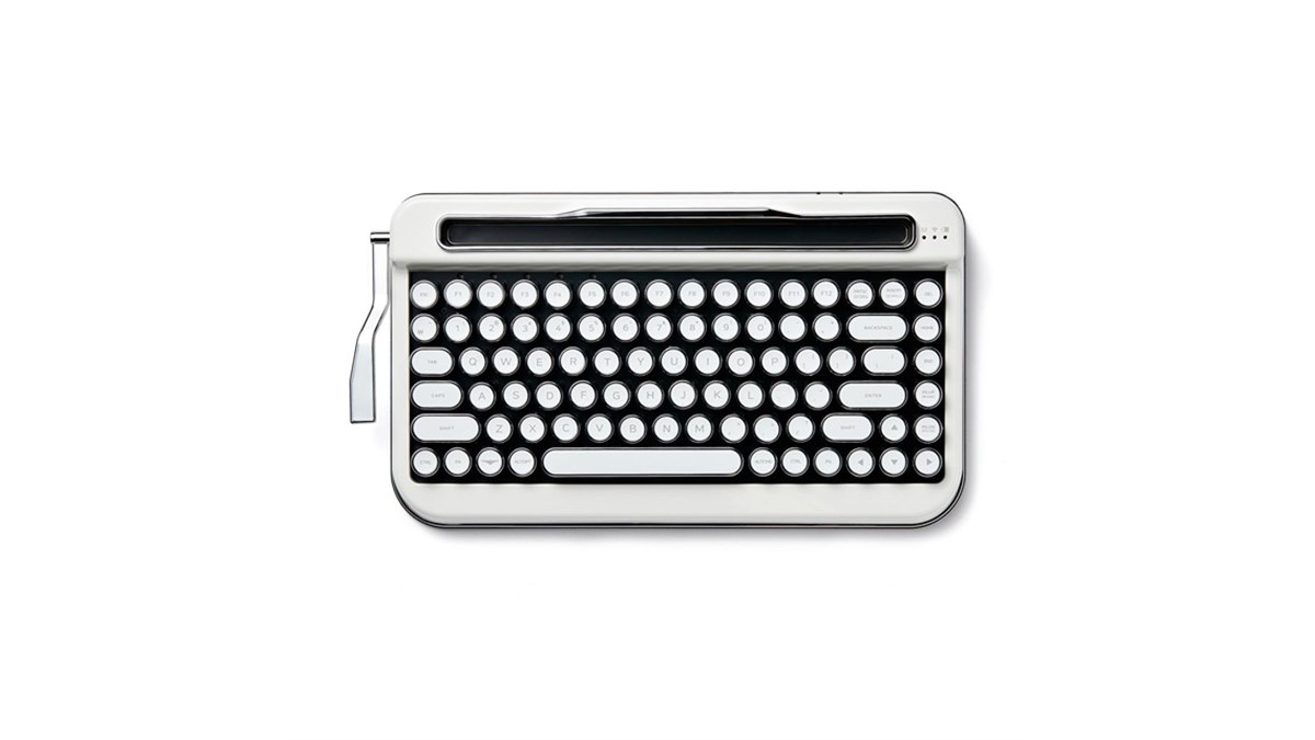 古きよきタイプライターがモチーフの無線キーボード「PENNA