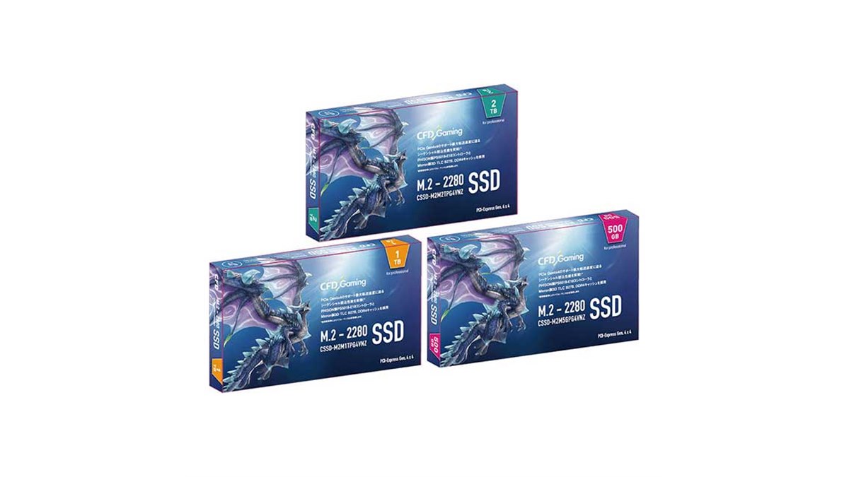 CFD、最大7000MB/sのハイエンドNVMe対応M.2 SSD「PG4VNZ