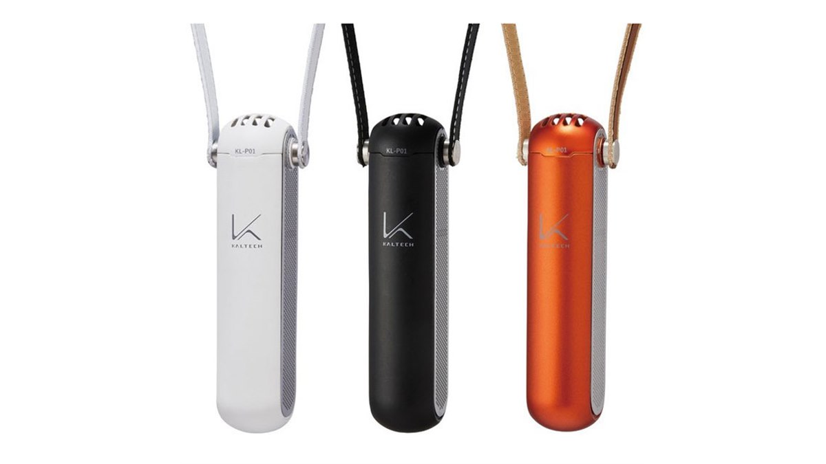 首にかけられる空気清浄機「MY AIR」が発売、3色展開で充電スタンド