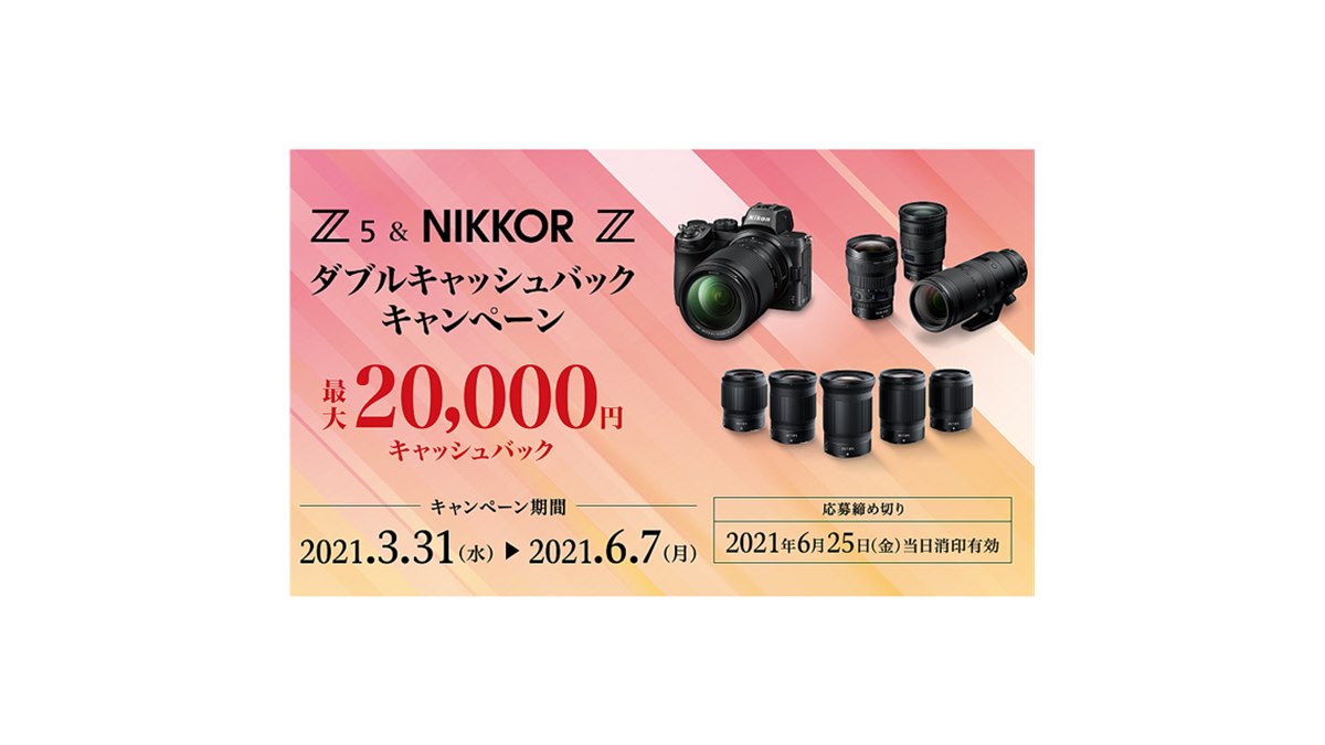 【手数料キャンペーン終了とともに終了します】Nikon D850 豪華レズ2本 ニコン、最大2万円還元の「Z 5 & NIKKOR Z ダブルキャッシュバック