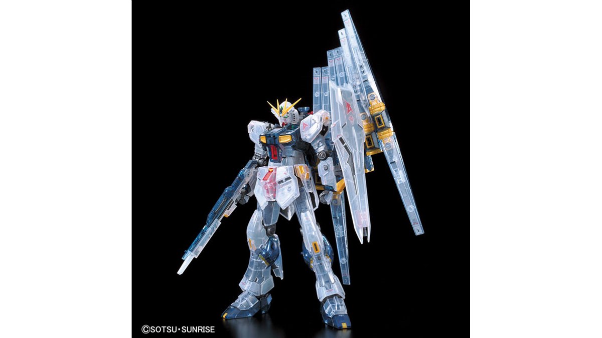 クリアカラーのガンプラ「RG 1/144 νガンダム」がガンダムベースで4月