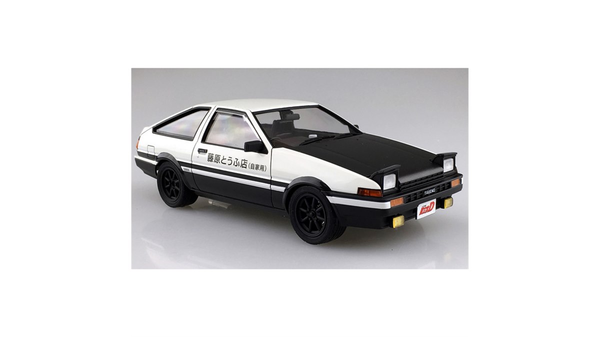 AOSHIMA、「頭文字D」藤原拓海のパンダトレノを“塗装済みモデル”で発売