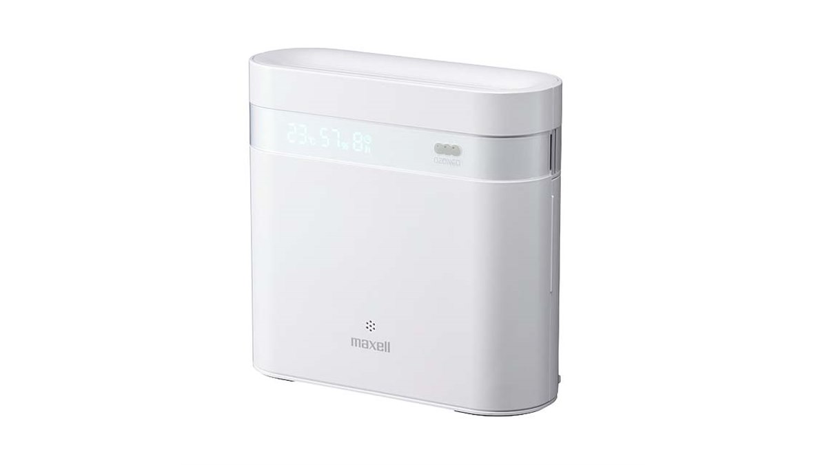 マクセル、温湿度表示に対応したオゾン除菌消臭器「オゾネオエアロ