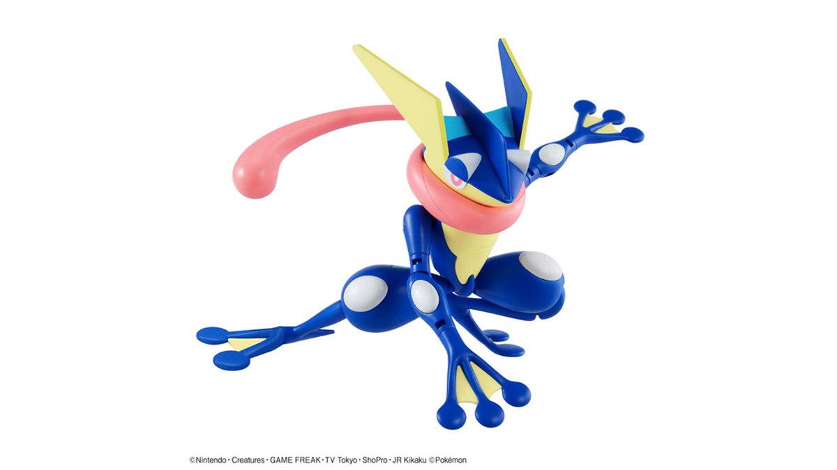 三英　ポケモンセンター ニョロモ　ゲッコウガ ポケモンプラモコレクション」わざエフェクトパーツ付きゲッコウガ