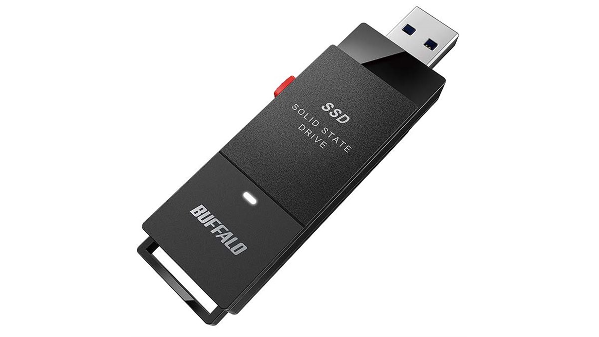 バッファロー、リード速度約600MB/sを実現したスティック型外付けSSD