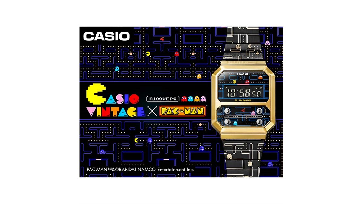 カシオ、「パックマン」とコラボしたレトロなデジタルウォッチ - 価格.com