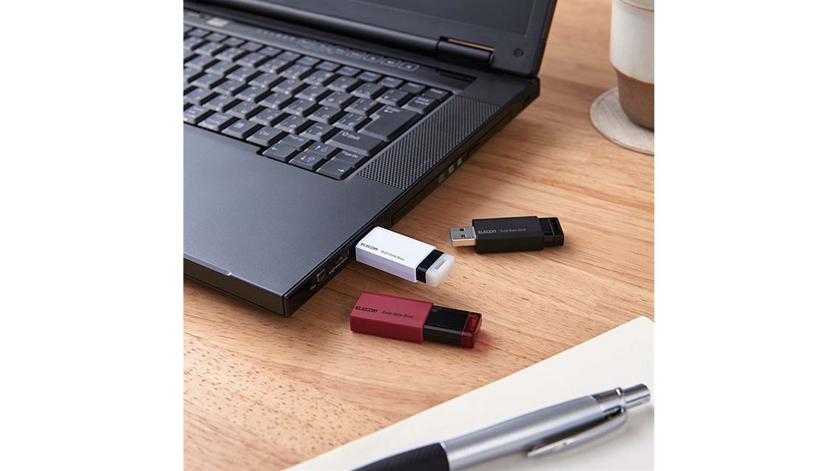 ELECOM 1TB ノック式SSD USB3.2 ESD-EPK1000GBK ELECOM エレコム 外付けSSD ノック式 外付け ポータブル SSD