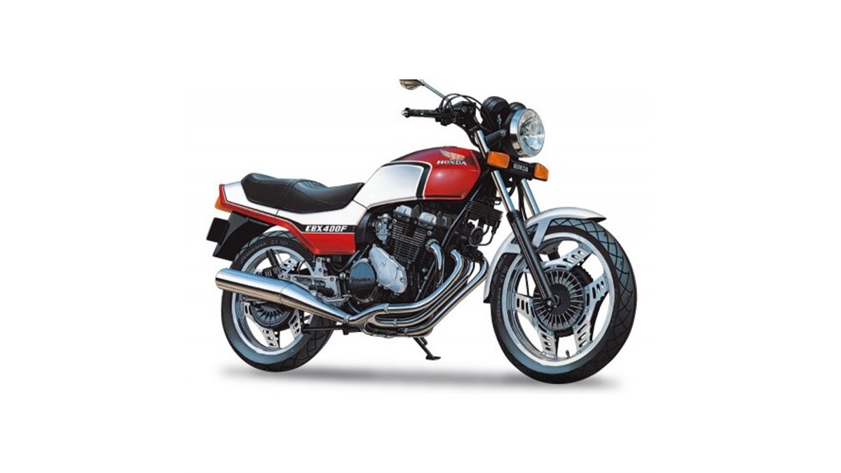 ホンダ CBX400F」パールキャンディレッド/パールシェルホワイト