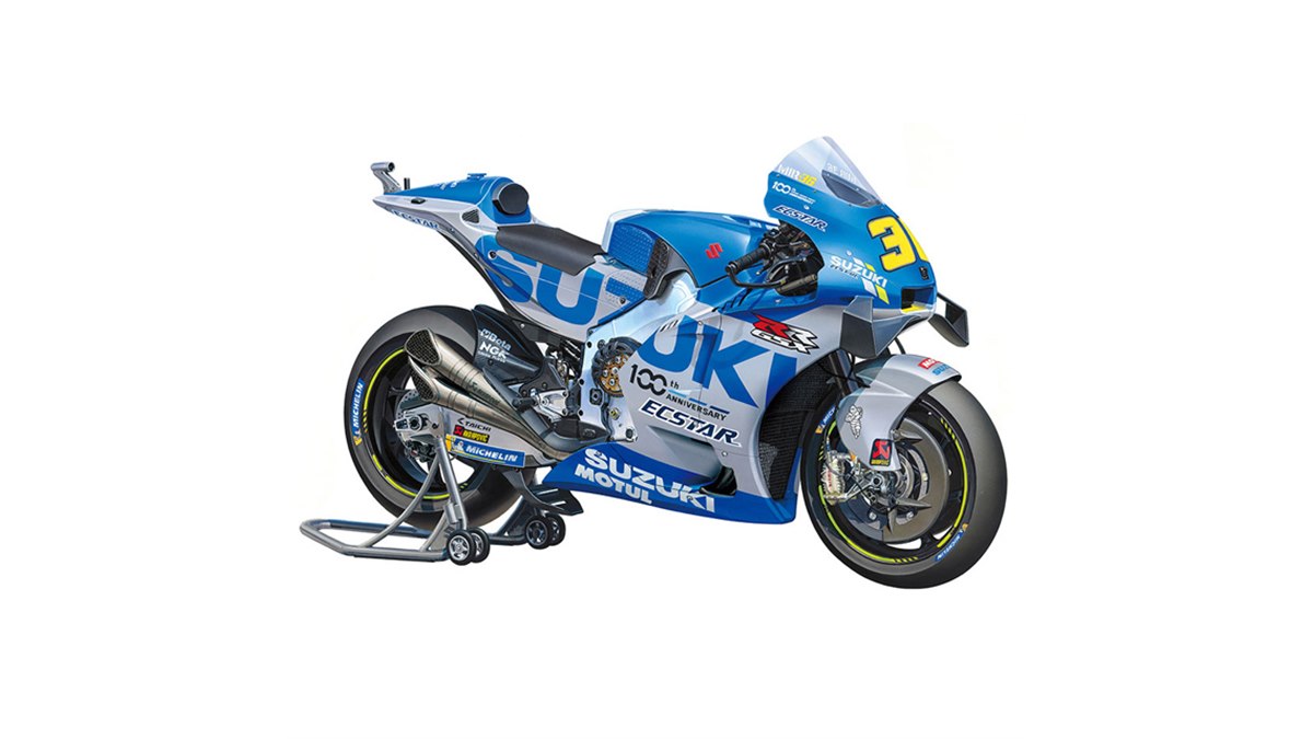 スズキ「GSX-RR」1/12模型、カウル類はビス止め式で完成後も脱着可能