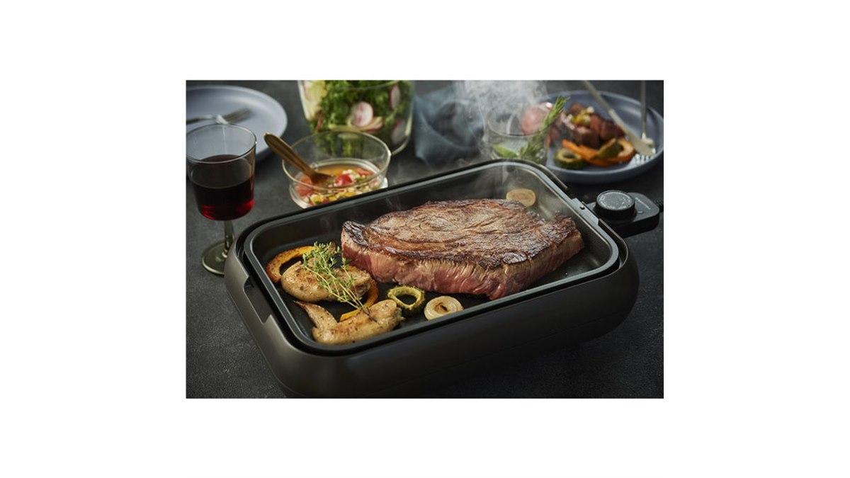 レコルト、鉄板にヒーター内蔵した“超火力”「ホットプレート RHP