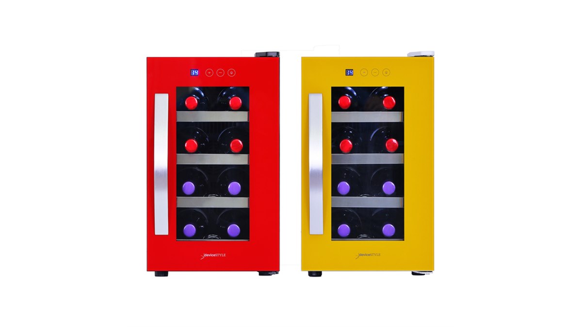 デバイスタイル、8本収納用ワインセラー「CE-8W」に限定色レッド