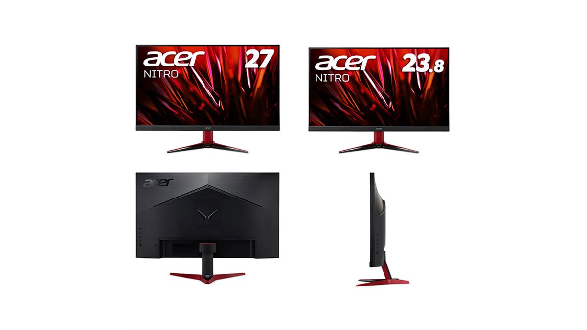 エイサー、最大165Hz駆動の27型/23.8型フルHDゲーミング液晶を10/28