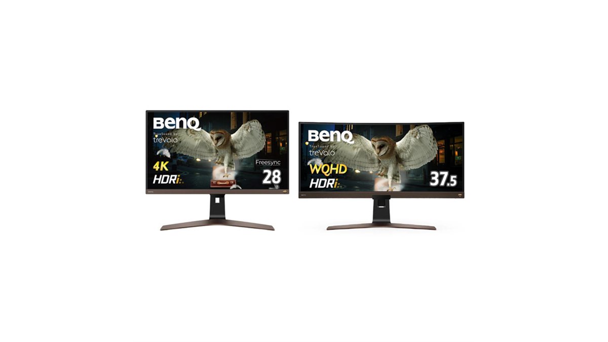 BenQ、treVoloスピーカー搭載の28型4K液晶/37.5型WQHD+液晶を各