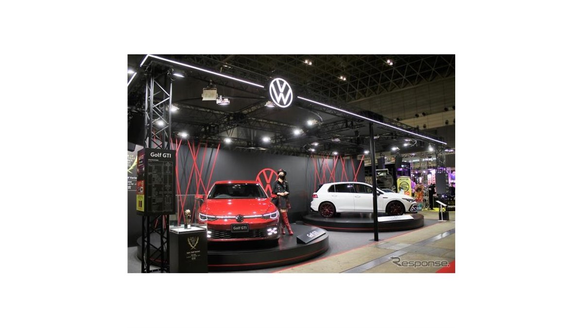 VWブースにはGTIとともにエッティンガーゴルフも展示…東京オート