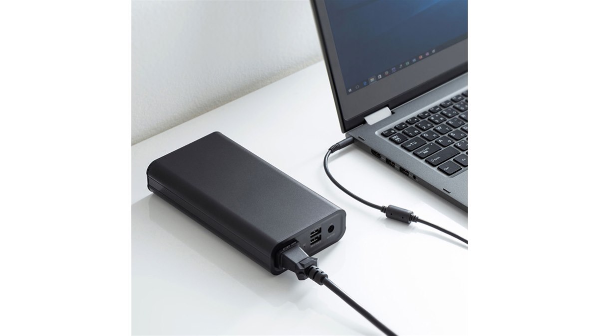 サンワダイレクト　モバイルバッテリー AC65W BTL-RDC16MG BTL-RDC16MG【モバイルバッテリー（AC・USB出力対応・マグネット