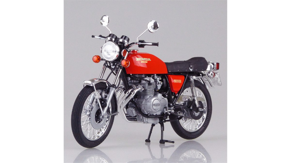 AOSHIMA、4into1マフラーを再現した「ホンダ CB400FOUR」1/12